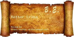 Better Erika névjegykártya